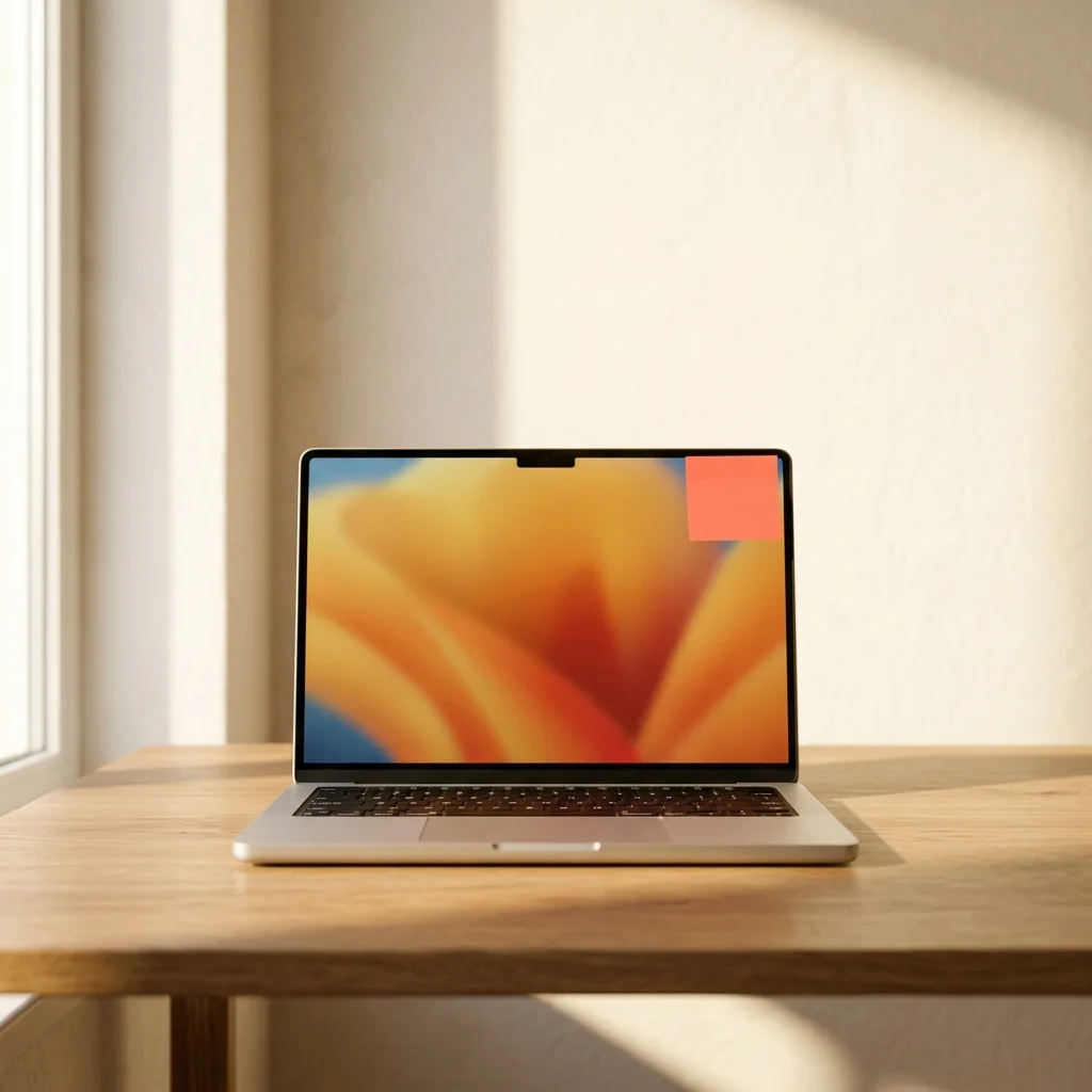 Laptop mockup with IPTV web player running